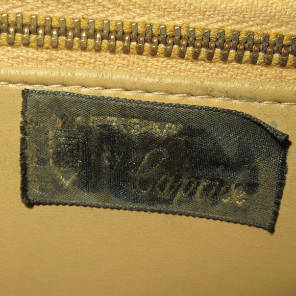 Vintage Original by Caprice Brown Reptile Embossed Handbag Purse Brooch Clasp - Picture 8 of 8